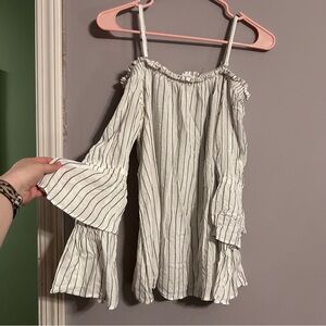 Striped Off-Shoulder Blouse